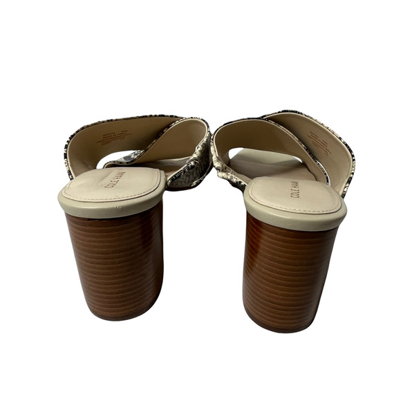 Cole Haan Dakota‎ Criss Cross Leather Roccia Snake Print Mule Size 9.5 B New - Picture 4 of 8